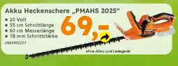 Globus Baumarkt PRIMASTER Akku Heckenschere „PMAHS 2025" Angebot