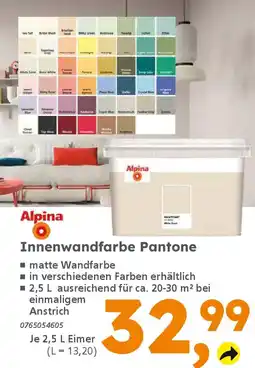 Globus Baumarkt Alpina Innenwandfarbe Pantone Angebot