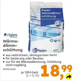 Globus Baumarkt Rigips Wärmedämmschüttung Angebot