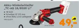 Globus Baumarkt Einhell Akku-Winkelschleifer ,TC-AG 18/8500 Li" Angebot
