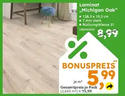 Globus Baumarkt Laminat ,,Michigan Oak❝ Angebot