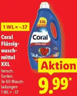 Lidl Coral Flüssigwaschmittel XXL Angebot