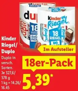 Lidl Kinder Riegel/ Duplo Angebot