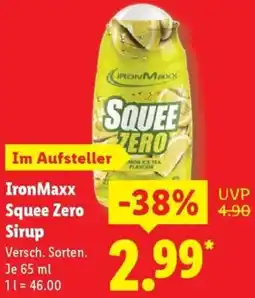 Lidl IronMaxx Squee Zero Sirup Angebot