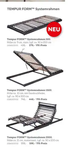 XXXLutz Tempur form systemrahmen 500 Angebot