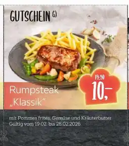 XXXLutz Rumpsteak klassik mit pommes frites, gemüse und kräuterbutter Angebot
