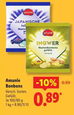 Lidl Amanie bonbons japanische minze Angebot