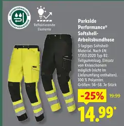 Lidl Parkside performance softshell-arbeitsbundhose Angebot