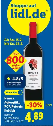Lidl Nemea agiorgitiko rotwein Angebot