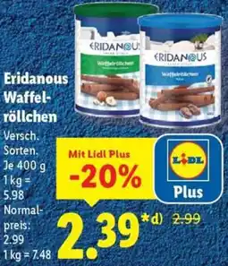 Lidl Eridanous Waffelröllchen Angebot
