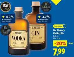 Lidl Mr. Finton's Vodka/Gin Angebot