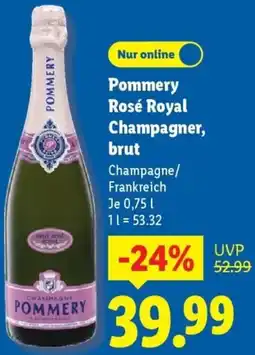 Lidl Pommery Rosé Royal Champagner, brut Angebot