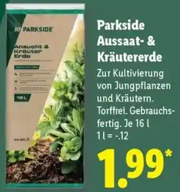Lidl Parkside Aussaat- & Kräutererde Angebot