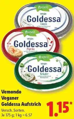 Lidl Vemondo Veganer Goldessa Aufstrich Angebot