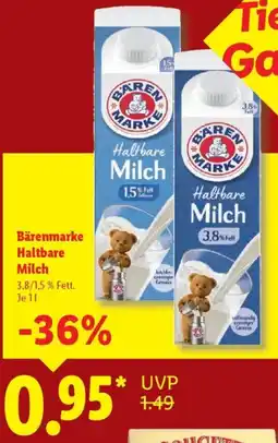 Lidl Bärenmarke Haltbare Milch Angebot