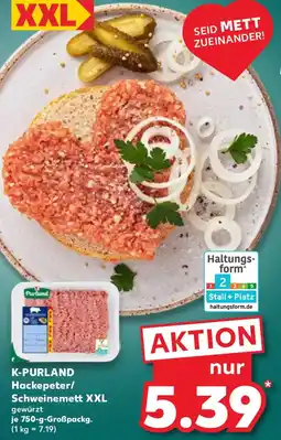 Kaufland K-PURLAND Hackepeter/ Schweinemett XXL Angebot