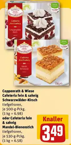 REWE Coppenrath & Wiese Cafeteria fein & sahnig Schwarzwälder-Kirsch oder Cafeteria fein & sahnig Mandel-Bienenstich Angebot