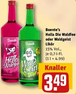 REWE Boente's Holla Die Waldfee oder Waldgeist Likör Angebot
