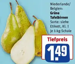 REWE Grüne Tafelbirnen Angebot