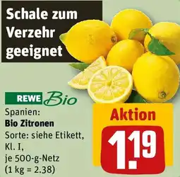REWE Bio Zitronen Angebot