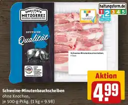 REWE Schweine-Minutenbauchscheiben Angebot