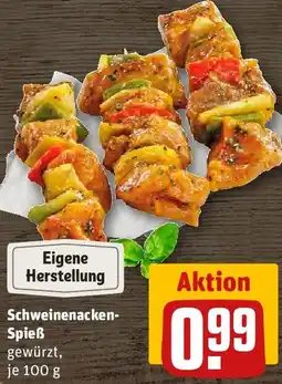 REWE Schweinenacken Spieß Angebot