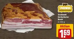 REWE Strohwohl Geräucherter Bauch Angebot