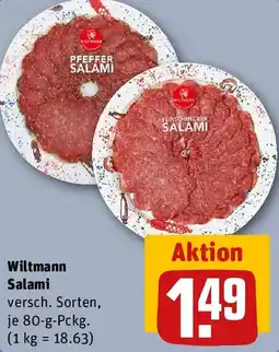 REWE Wiltmann Salami Angebot