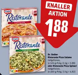 REWE Dr. Oetker Ristorante Pizza Salame oder Ristorante Pizza Spinaci Angebot