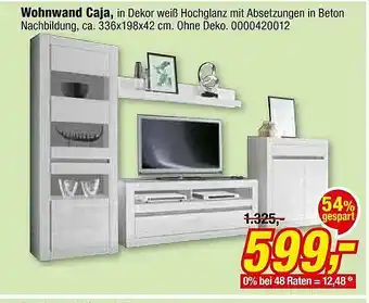 Opti Wohnwelt Wohnwand Caja Angebot