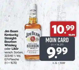 Famila Nord West Jim Beam Kentucky Straight Bourbon Whiskey oder Likör Angebot