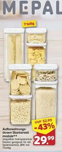 Famila Nord West MEPAL Aufbewahrungs- dosen Starterset modula 7 teilig Angebot