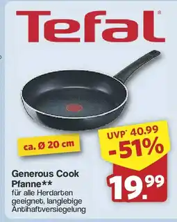 Famila Nord West Tefal Generous Cook Pfanne ca. Ø 20 cm Angebot