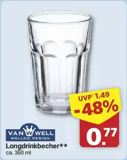 Famila Nord West VAN WELL Longdrinkbecher ca. 360 ml Angebot