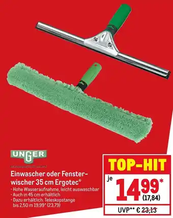 METRO Unger Einwascher o. Fensterwischer 35cm Ergotec Angebot