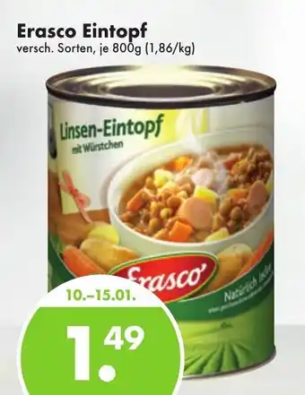 Trink und Spare Erasco Eintopf 800g Angebot