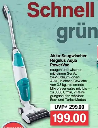 Famila Nord West Leifheit Akku-Saugwischer | Regulus Aqua PowerVac Angebot