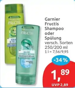 Budni Garnier Fructis Shampoo oder Spülung Angebot