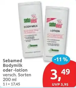 Budni Sebamed Bodymilk oder-lotion Angebot