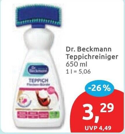 Dr. Beckmann Teppichreiniger 650 ml Angebot bei Budni