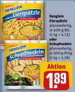 REWE Henglein Eierspätzle oder Schupfnudeln Angebot