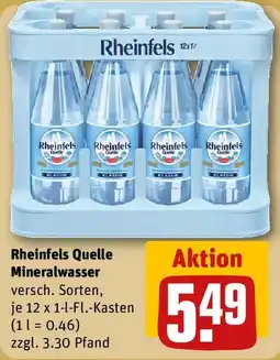 REWE Rheinfels Quelle Mineralwasser Angebot