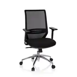 Netto Marken-Discount hjh OFFICE Profi Bürostuhl PROFONDO Stoff / Netzstoff mit Armlehnen (höhenverstellbar) Angebot