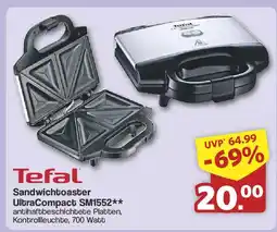 Famila Nord West Tefal Sandwichtoaster UltraCompact SM1552 Angebot