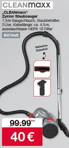 Woolworth CLEANmaxx Zyklon Staubsauger Angebot