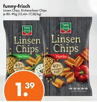 Trink und Spare Funny Frisch Linsen Chips  80-90g Angebot