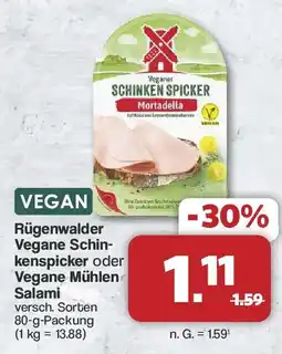 Famila Nord West Rügenwalder Vegane Schinkenspicker oder Vegane Mühlen Salami Angebot