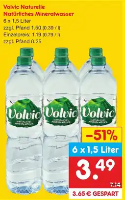 Netto Getränke Discount Volvic Naturelle Natürliches Mineralwasser Angebot