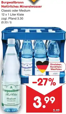 Netto Getränke Discount Burgwallbronn Natürliches Mineralwasser Angebot