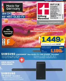 Euronics XXL SAMSUNG GQ65QN93F" Neo-QLED-TV + HW-S710GD" Soundbar Angebot